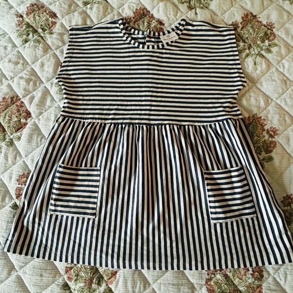 Other - Hanna Andersson Striped Black and White Dress  girls size 10